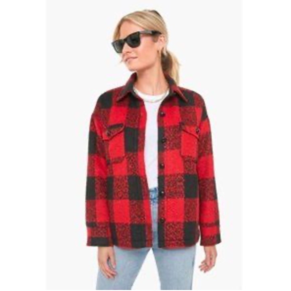 NWOT Buffalo Check Austen Shirt Jacket Pomander Place